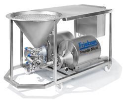 Fristam powder mixer dissolve emulsify powder products into liquids