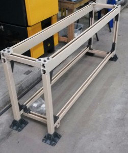 Fiberstrut vinylester non-metallic chemical resistant channel and fasteners for chemical dosing pump skid frame